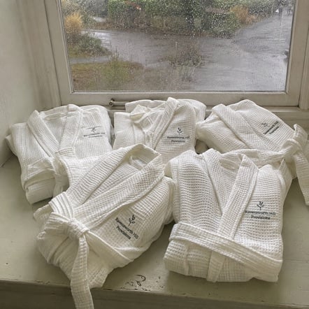 Branded bathrobes with logo