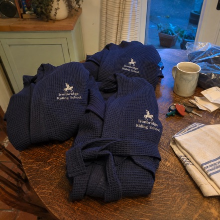 Custom bathrobes — customer photo