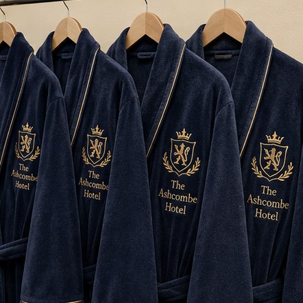 Customized bathrobes for suites and luxury properties