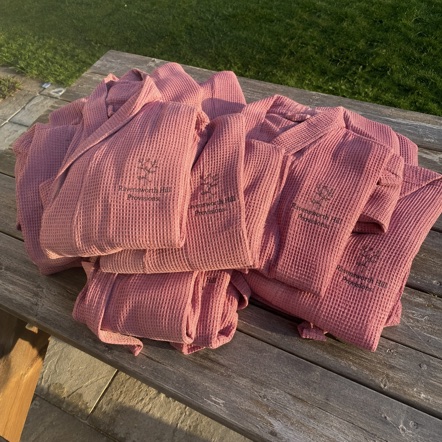 Personalized bathrobes — customer photo
