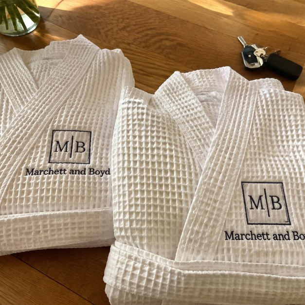 Personalized bathrobes — customer photo